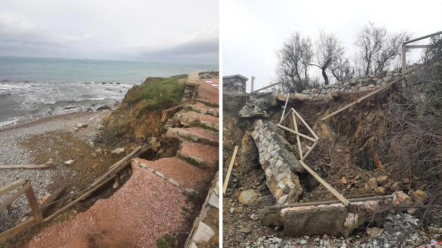 Frana sul lungomare di Antignano a Livorno: non c’è la data di inizio lavori