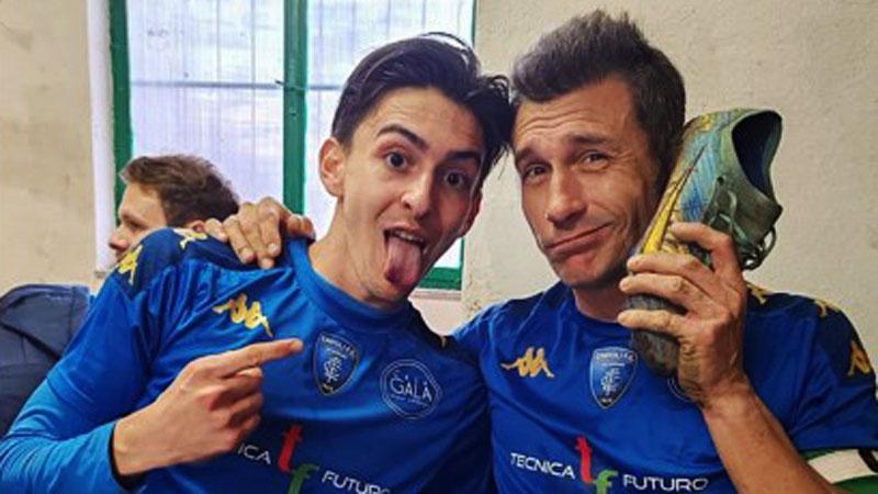 Ighli Vannucchi, 46 anni, con il figlio Niccolò di 21