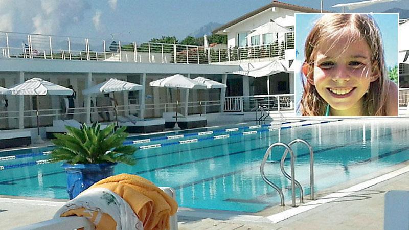 La piscina dove si è consumata la tragedia (foto Paglianti) e Sofia Bernkopf