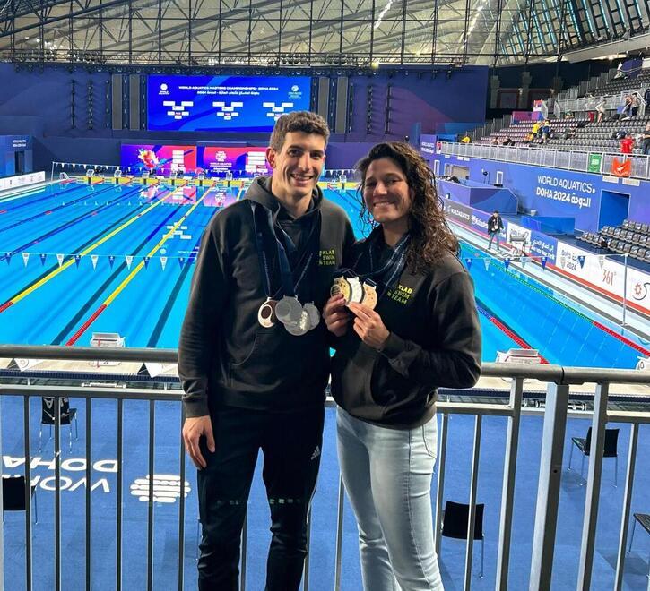 Amore e successi in piscina Niccolò Baldi argento a Doha