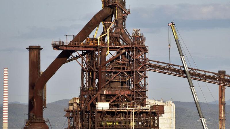 Il corpo centrale dell’altoforno (foto Paolo Barlettani)