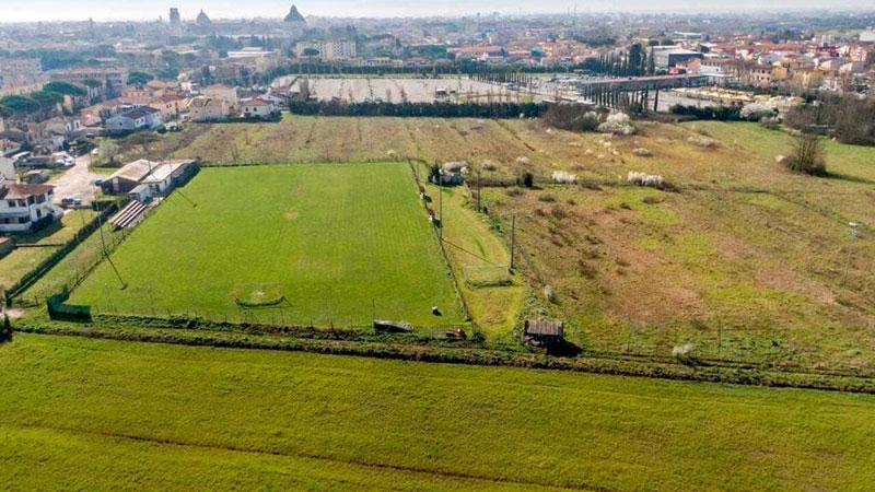 L’area dove è prevista la realizzazione del Pisa Training Centre