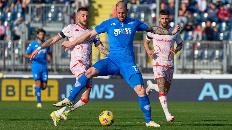 Alberto Cerri. L’attaccante dell’Empoli rivuole una maglia da titolare, ma c’è anche Caputo che scalpita (foto Juri Autovino)