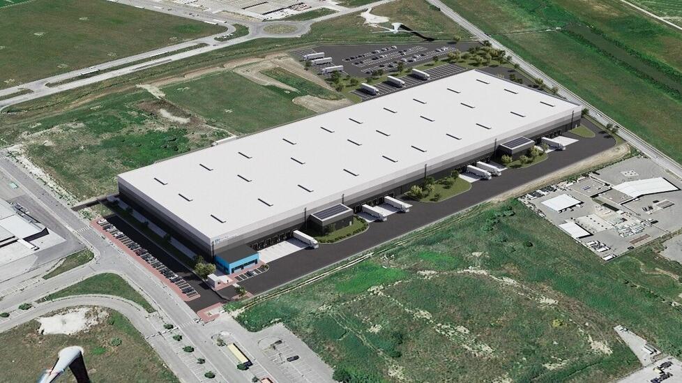 Elaborazione al computer per il nuovo capannone di Metro Italia per il progetto realizzato insieme a Logistics capital partner nella zona industriale a ridosso di viale America a Pontedera