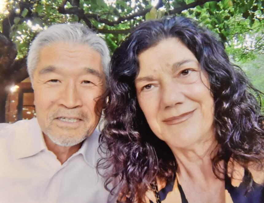 Minoru Ogasawara con la moglie Maria Grazia Gemelli