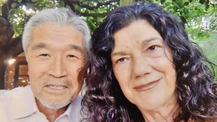 Minoru Ogasawara con la moglie Maria Grazia Gemelli