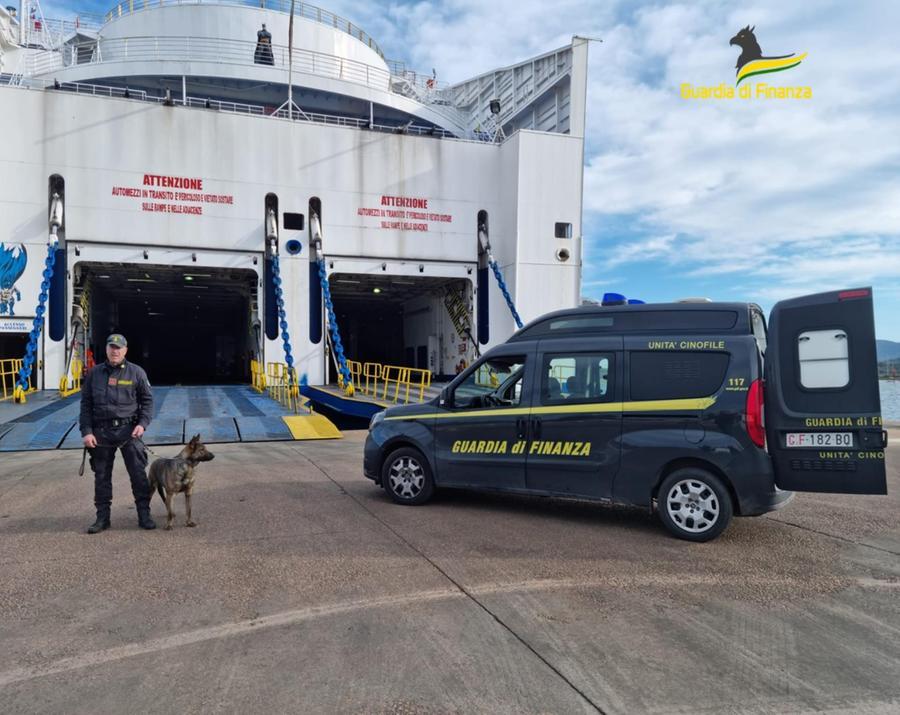 Olbia, sbarca al porto con sette chili di cocaina nell’auto: arrestato un 27enne