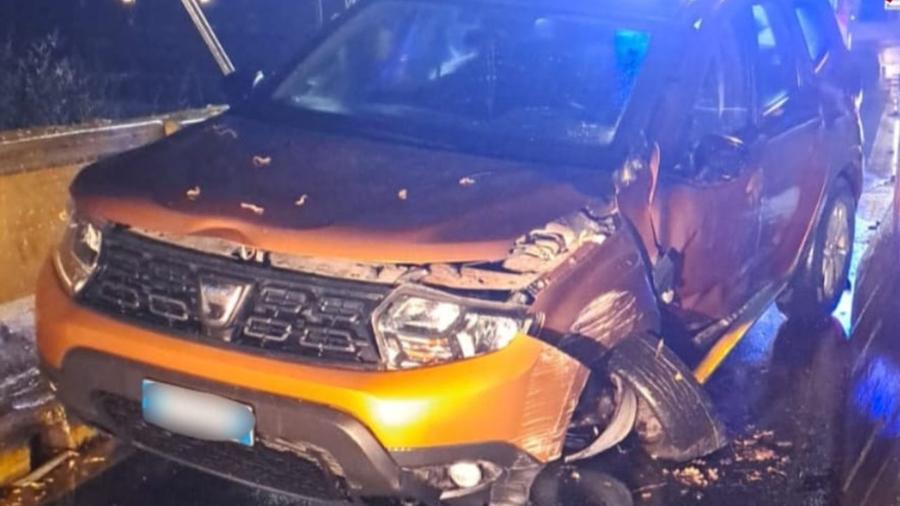 
	L'auto coinvolta nell'incidente (Foto vigili del fuoco)

