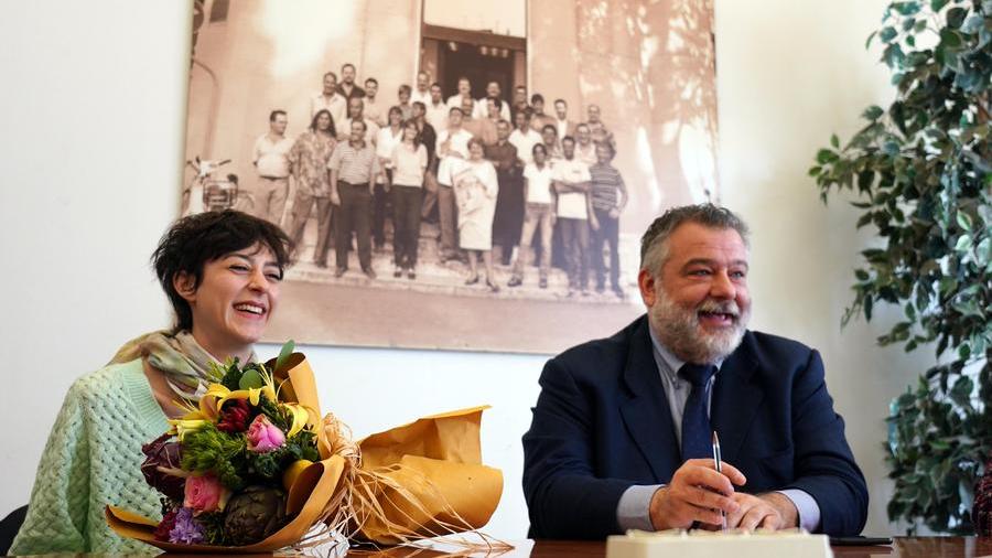 Eleonora Riso con in direttore Cristiano Marcacci (foto Franco Silvi)