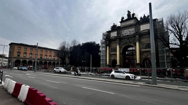 
	Piazza della Libert&agrave;. Qui saranno installati gli strumenti per monitorare gli effetti degli scavi

