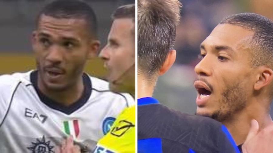 
	Juan Jesus parla con l'arbitro e poi le scuse di Acerbi


