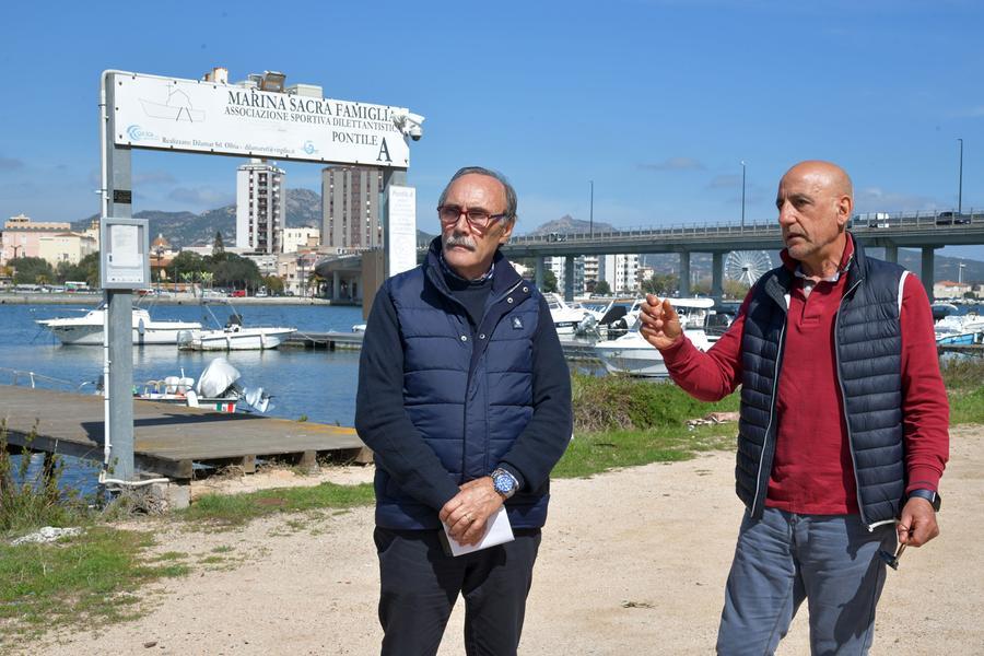 
	Da sinistra Mario Sau e Giovanni Brocca, presidente e segretario della Marina

