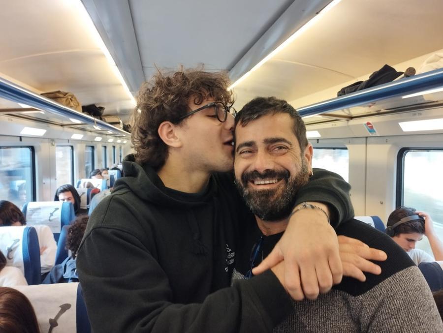 Leonardo con il babbo Cristian Baruzzo
