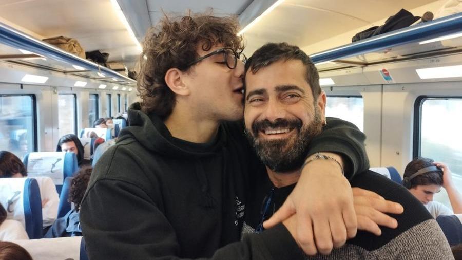 Leonardo con il babbo Cristian Baruzzo