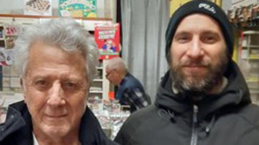 Dustin Hoffman insieme ad Alessandro Cerboncini