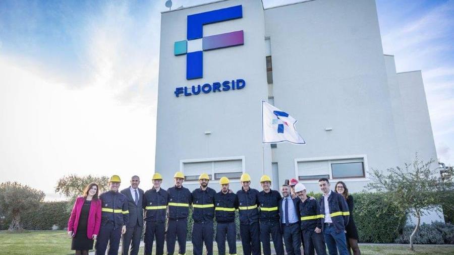 I rossoblù in visita alla Fluorsid
