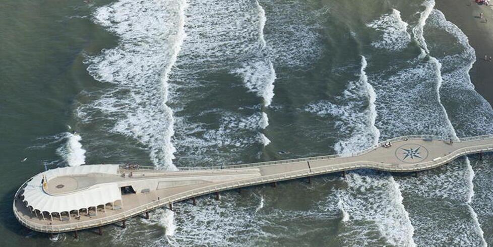 Il pontile di Lido visto dall’alto
