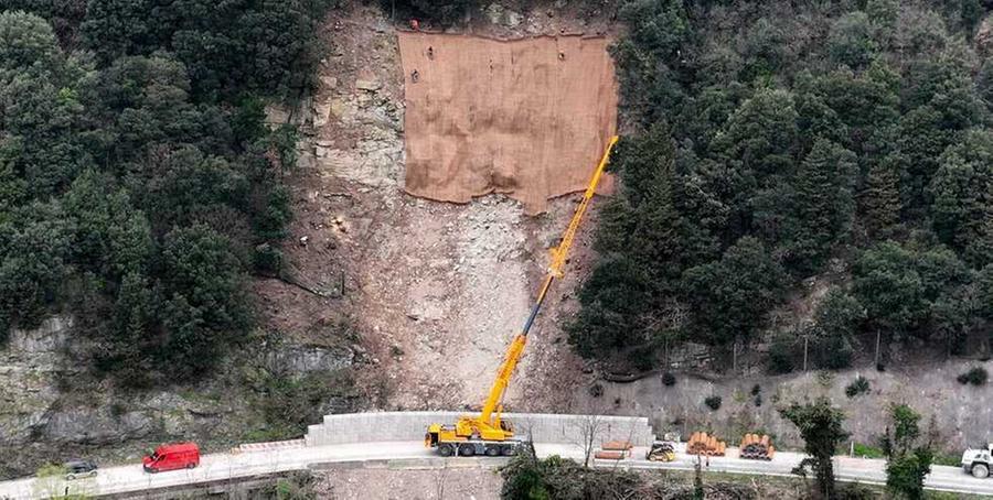 La frana sulla Strada regionale 325