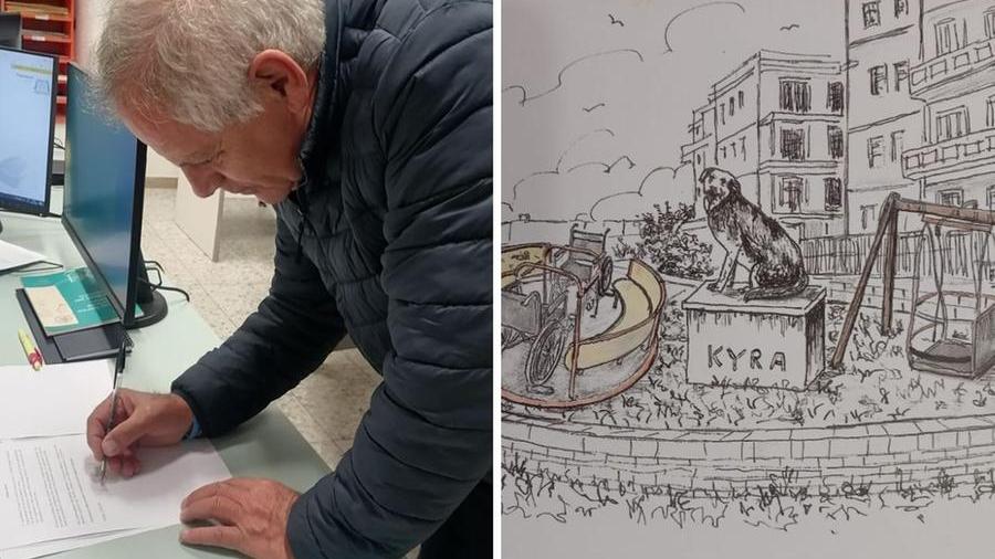 Livorno e il parco inclusivo di Kyra, Bartoli dona la statua del cane e i fondi raccolti al Comune