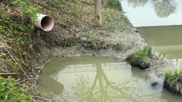 Ferrara, Upe denuncia: «Scarico irregolare nel canale Burana»
