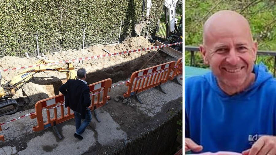 
	A sinistra lo scavo, a destra Luca Giannecchini

