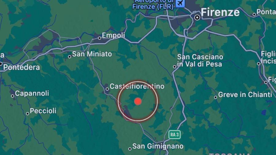 
	Cerchiata la zona dell'epicentro

