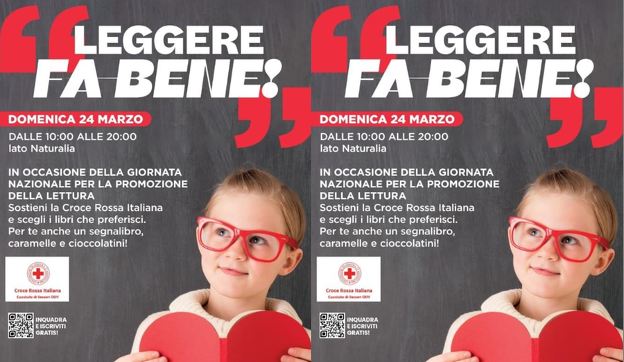 Giornata nazionale per la promozione della lettura, a Sassari una raccolta fondi per la Croce Rossa