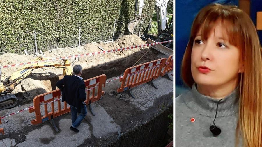 
	A sinistra lo scavo in cui &egrave; avvenuto l'incidente sul lavoro, a destra l'ispettrice&nbsp;Micaela Cappellini


