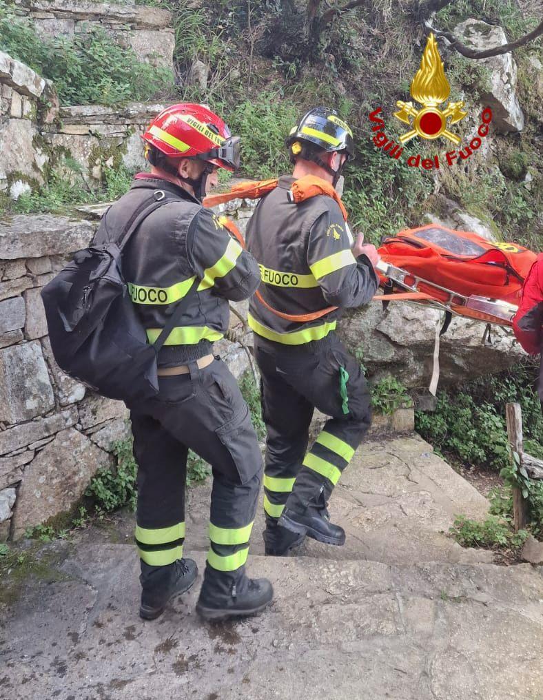 Siniscola, escursionista in difficoltà soccorsa dai vigili del fuoco