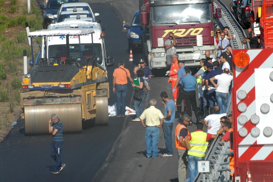 
	La scena dell'incidente sul lavoro in cui perse la vita Fabiano Murgia

