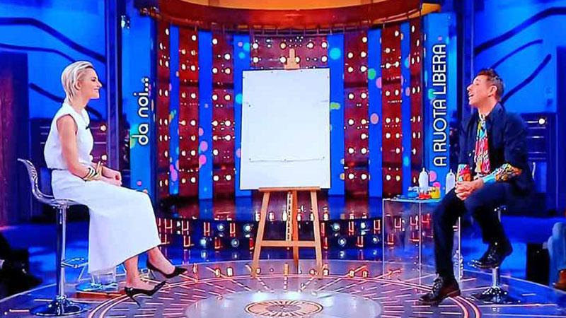 Francesca Fialdini e Francesco Gabbani nello studio di RaiUno