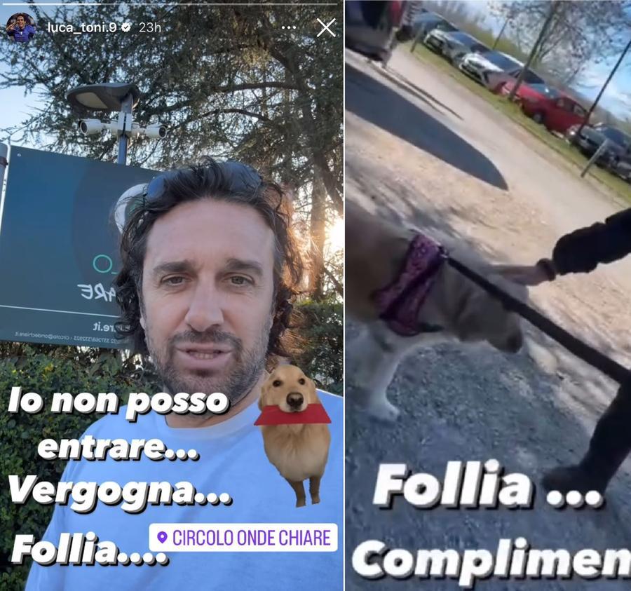 Luca Toni tenuto fuori da un circolo di Reggio Emilia: «Il mio cane non può entrare, nel 2024 è una cosa assurda»