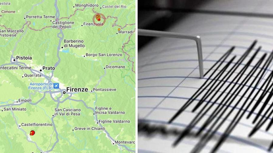 
	A sinistra le scosse registrate in Toscana a destra un sismografo utilizzato per rilevazione dei terremoti

