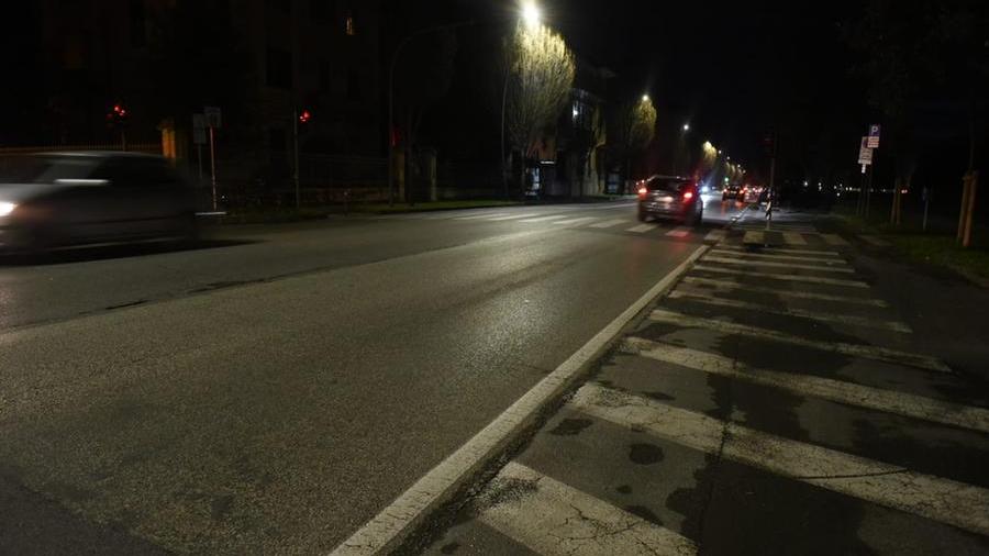 Il tratto del viale Giusti nel quale è avvenuto l'incidente