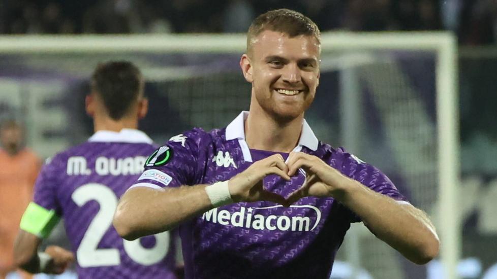 In foto Lucas Beltran, è in arrivo a Firenze dal Sudamerica, dove è stato impegnato con la Nazionale Under 23 argentina nell’amichevole con  il Messico