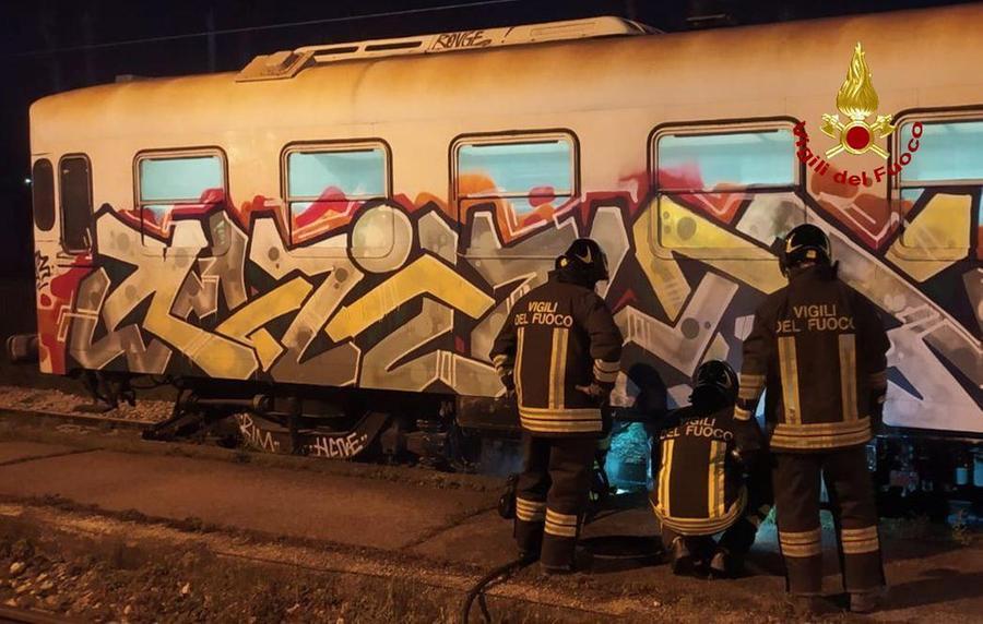 Principio d’incendio sul treno