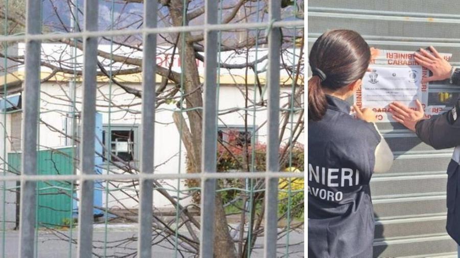 
	L'officina chiusa e l'intervento dei carabinieri

