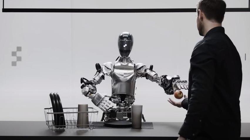
	Il robot Figure 01 &egrave; il primo umanoide che d&agrave; un corpo a ChatGPT di OpenAi Parla, risponde e vede come un essere umano

