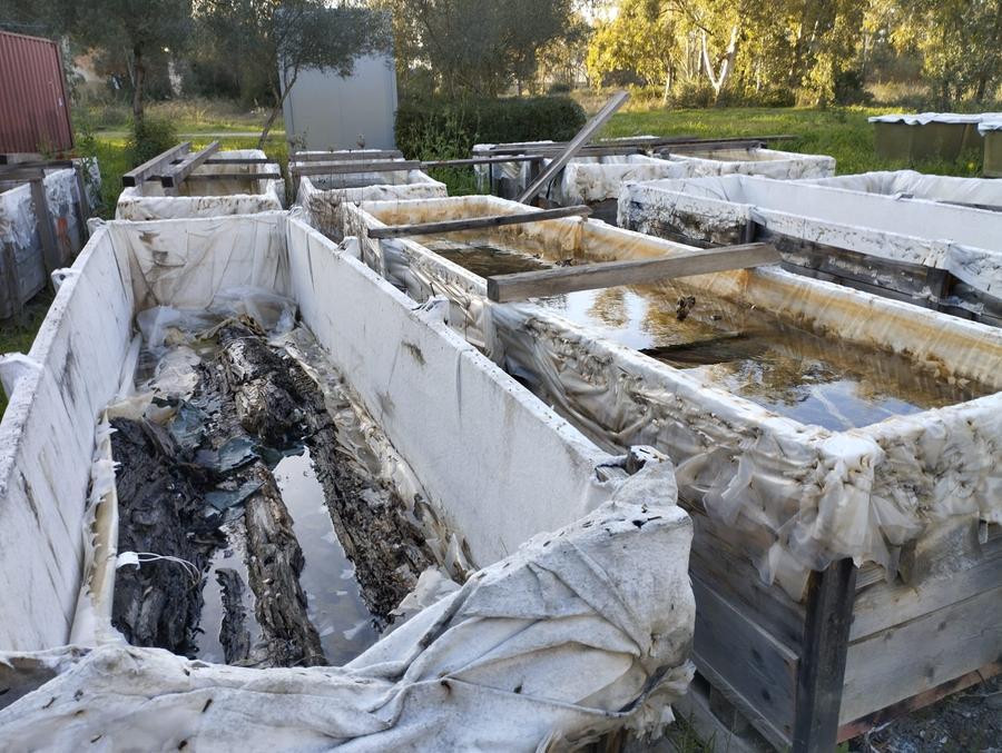 
	I resti di alcune delle navi romane all'interno dell'ex Artiglieria

