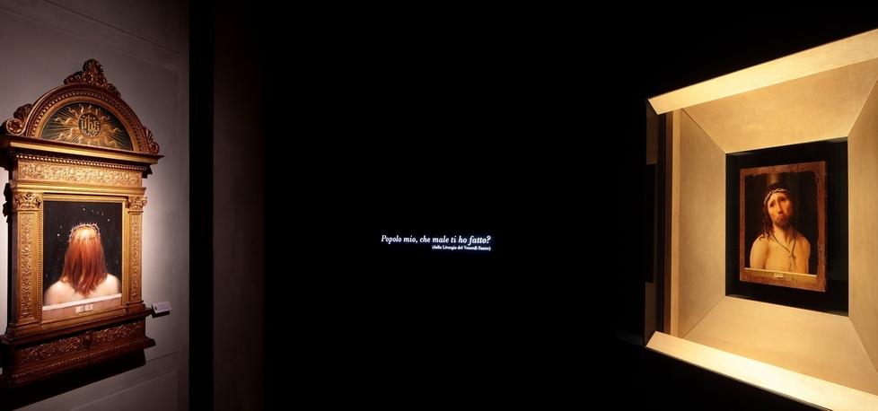 Il Cristo di spalle di Omar Galliani e l’Ecce Homo di Antonello da Messina 