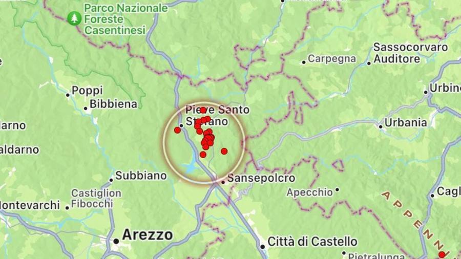 
	La zona degli epicentri&nbsp;delle oltre 20&nbsp;


