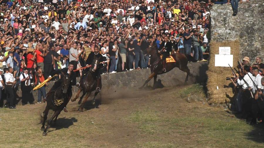 Un momento dell'Ardia di San Costantino a Sedilo