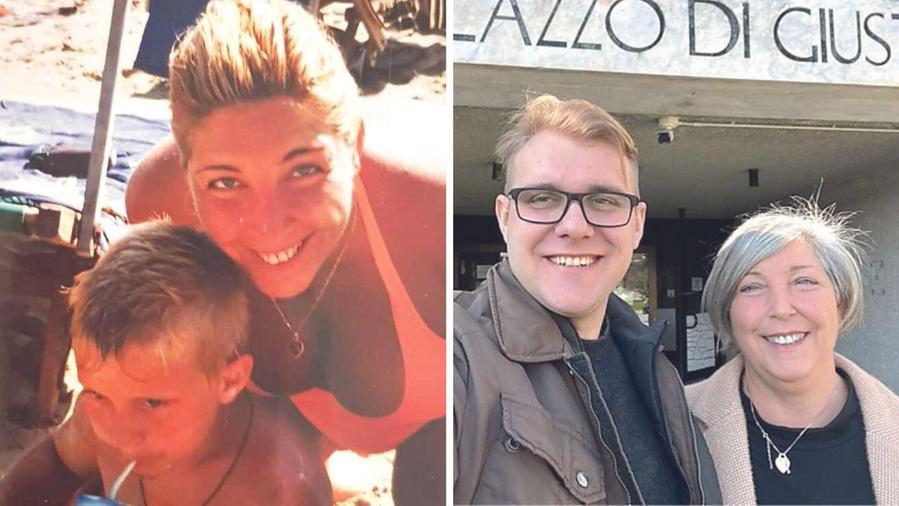 Ilaria Gori insieme a Dzianis Kharashkevich in una foto di "ieri" e di "oggi"