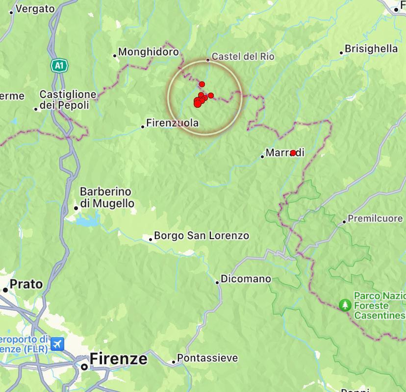Terremoto in Toscana, serie di lievi scosse in provincia di Firenze