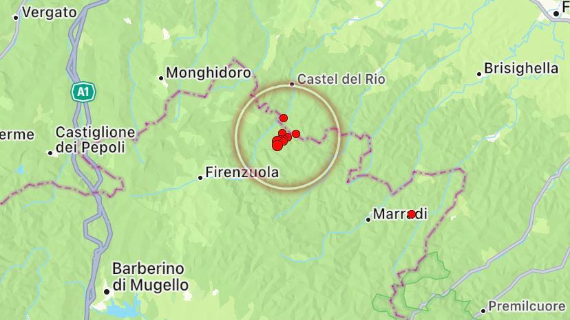 Terremoto in Toscana, serie di lievi scosse in provincia di Firenze