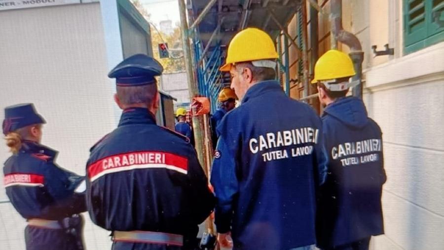 Il controllo dei carabinieri