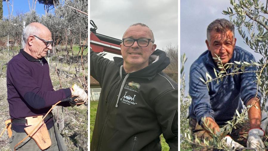 Giuliano, Andrea e Carlo: tre pensionati che hanno scelto la campagna