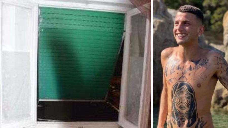 La finestra del volo mortale e a destra Denny Magina