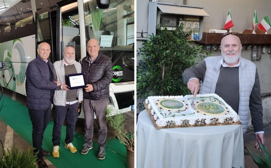 Sessant’anni di attività firmata Corti Bus: Cna premia l’azienda di Collesalvetti