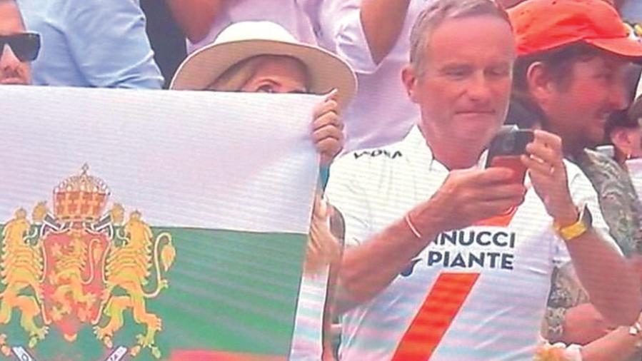 L'imprenditore sugli spalti a Miami durante la finale giocata e vinta da Sinner